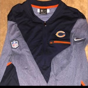 Chicago Bears On Field Nike Half Zip Pullover